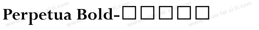 Perpetua Bold字体转换